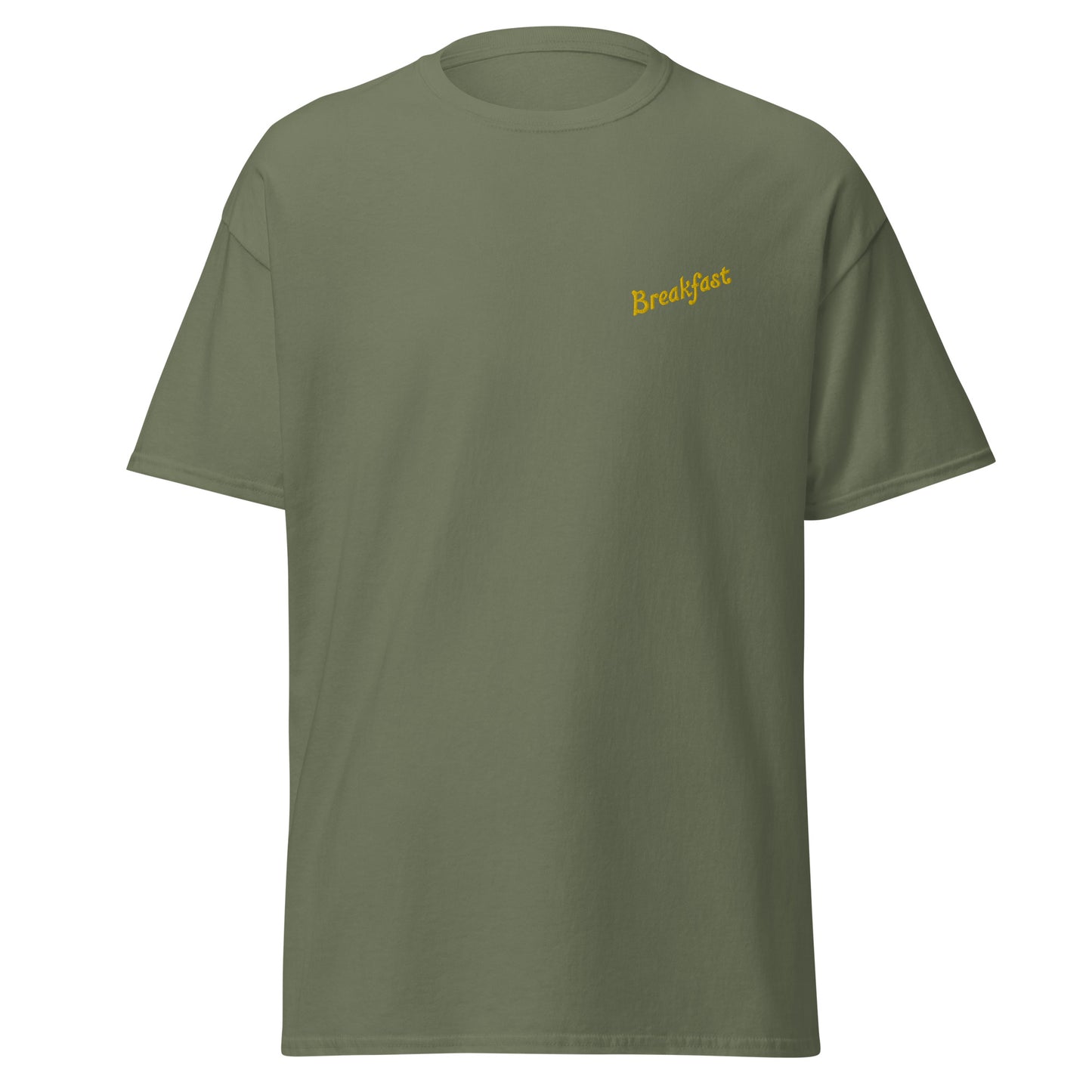 Green T-shirt with embroidered logo